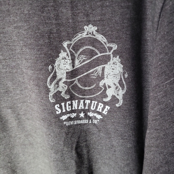 Levi's Signature T-shirt Gray Men Size XL - Picture 2 of 3